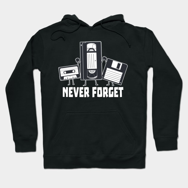 Never Forget Funny Men Audio Cassette Adult Humor Vintage Hoodie by Kali Space